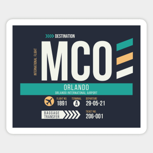 Orlando (MCO) Airport Code Baggage Tag Magnet